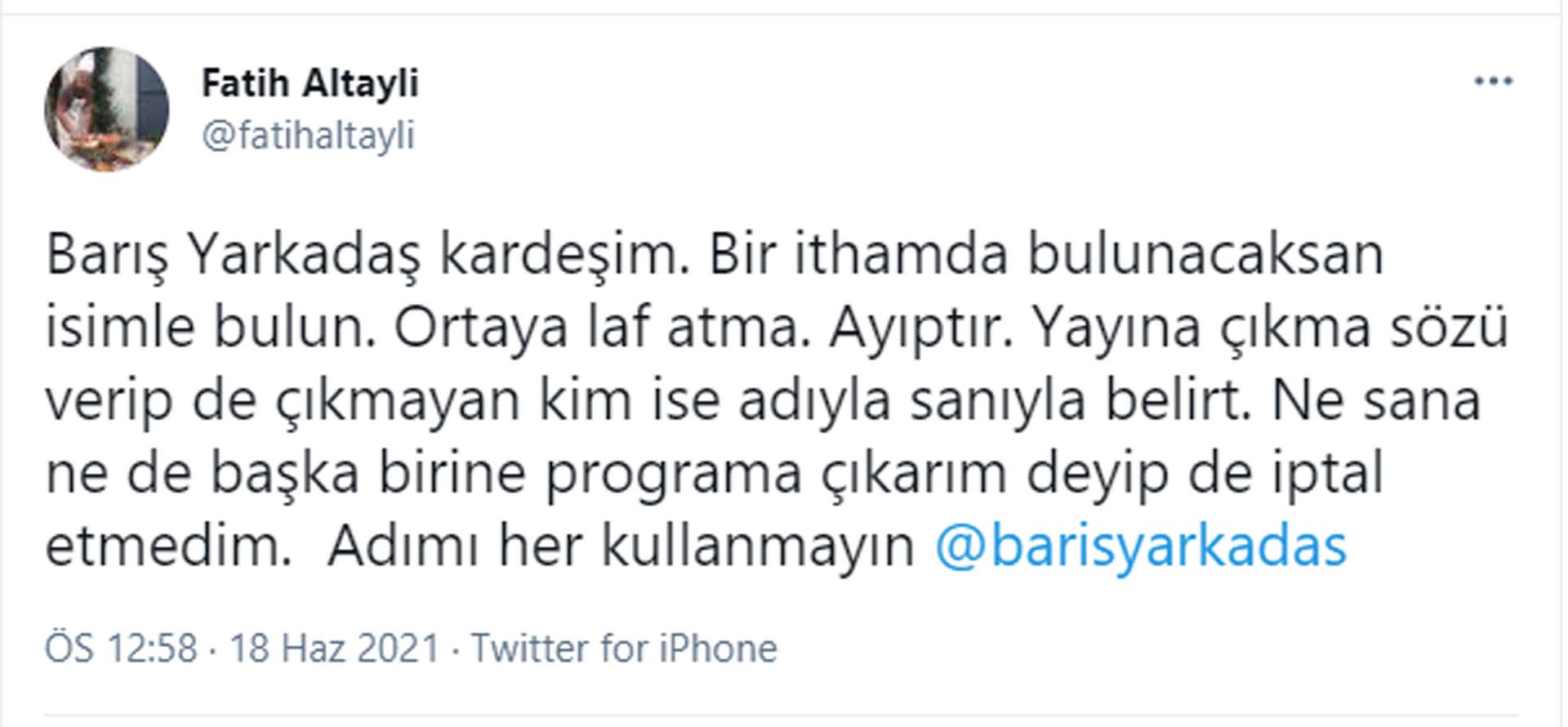 Fatih Altaylı ve Barış Yarkadaş arasında tartışma! 