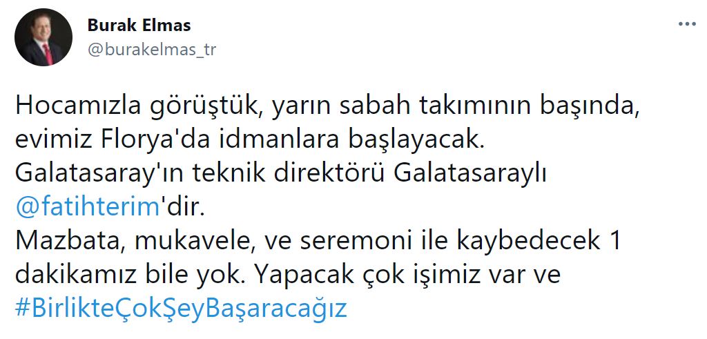 Son dakika | G.Saray'ın yeni başkanı Burak Elmas'tan 'Fatih Terim' açıklaması