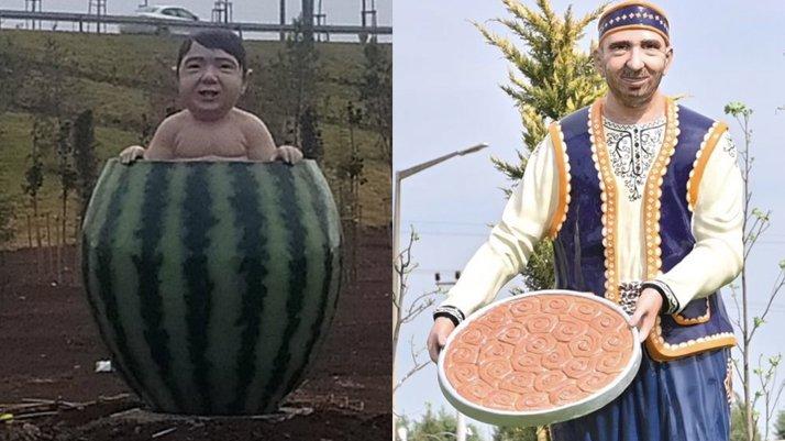 Heykel hüsranı bitmiyor! Görenler bir daha dönüp bakıyor! Yeni heykeller tartışmalara neden oldu