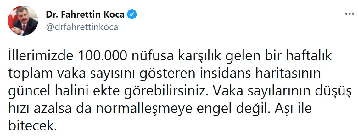 Son dakika | Bakan Koca açıkladı! İşte illere göre haftalık vaka sayısı...