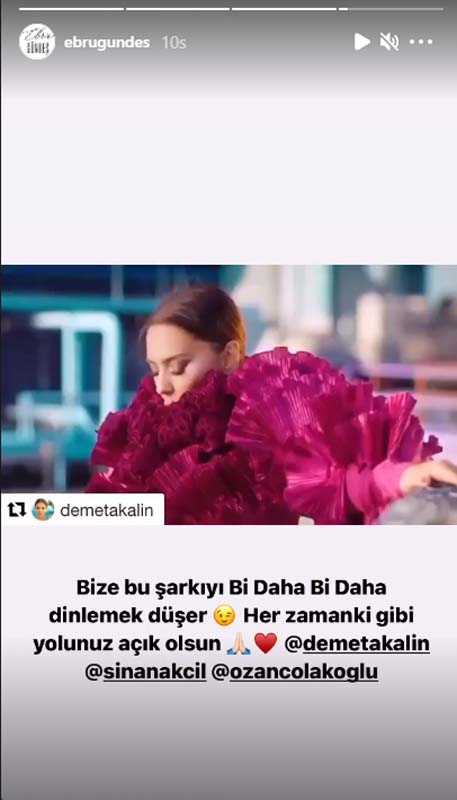 Demet Akalın - Hadise çekişmesinde bomba gelişme! Ebru Gündeş, paylaşımıyla Akalın'a destek verdi