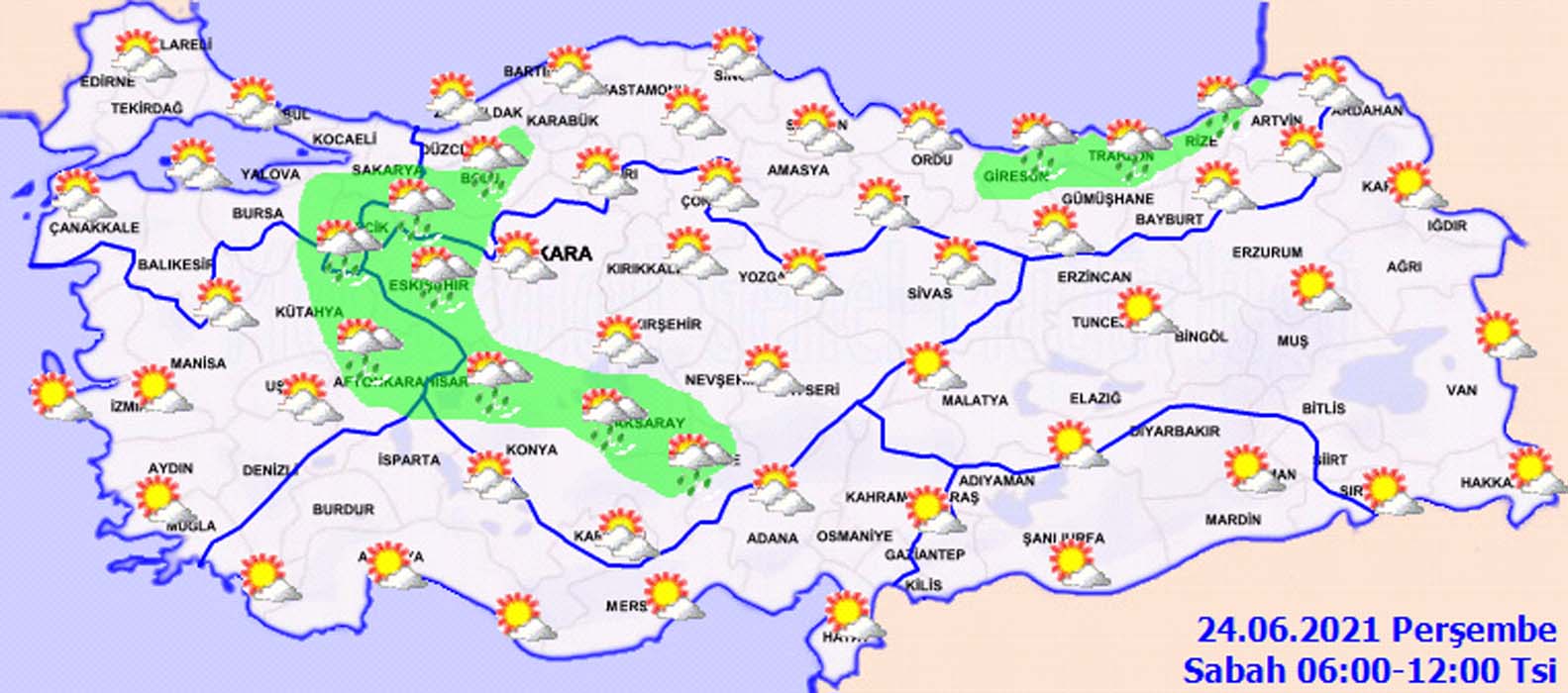 Meteoroloji'den 24 Haziran 2021 Perşembe hava durumu raporu: Dikkat! Gök gürültülü sağanak yağış geliyor!