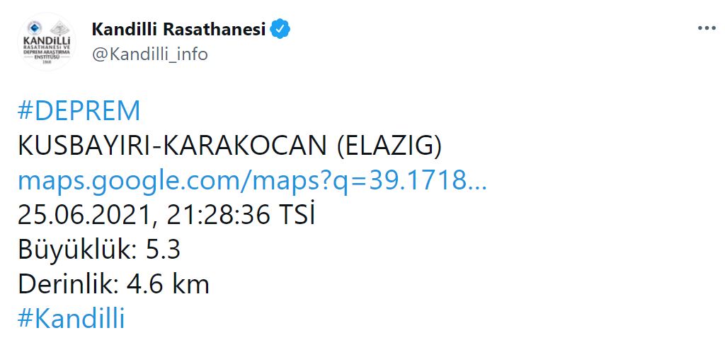 Son dakika | Bingöl'de 5.2 şiddetinde deprem!