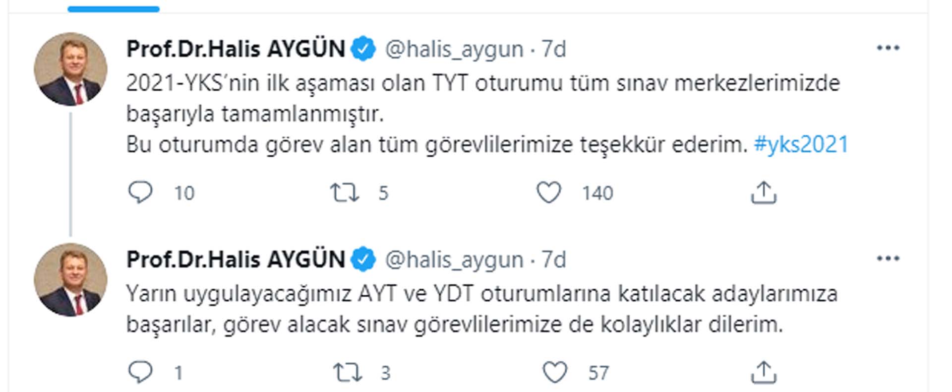 Son dakika | ÖSYM Başkanı Aygün'den YKS açıklaması: TYT oturumu başarıyla tamamlanmıştır