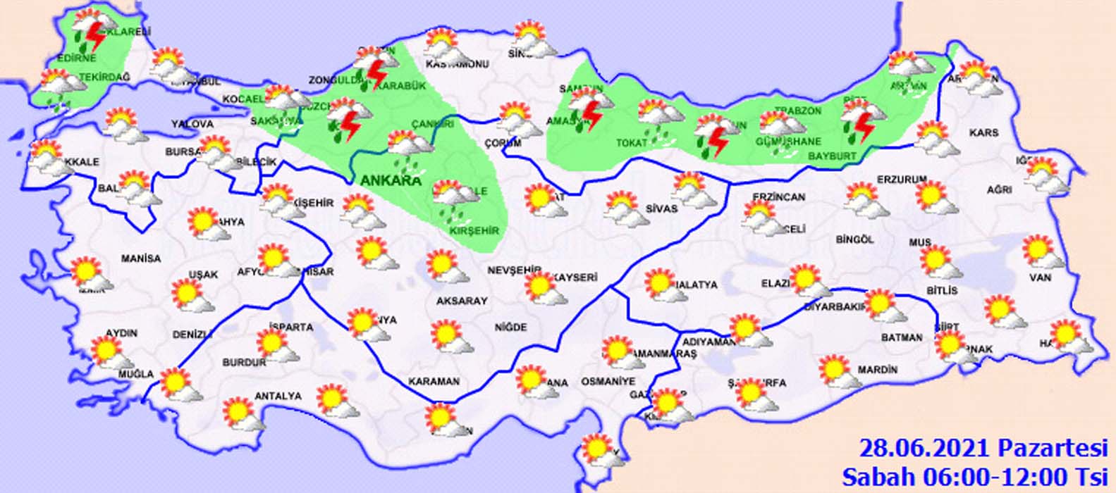 28 Haziran Pazartesi hava durumu | Bugün hava nasıl? Yağmur var mı? Meteorolojiden sağanak yağış uyarısı! O illerde yaşayanlar dikkat...