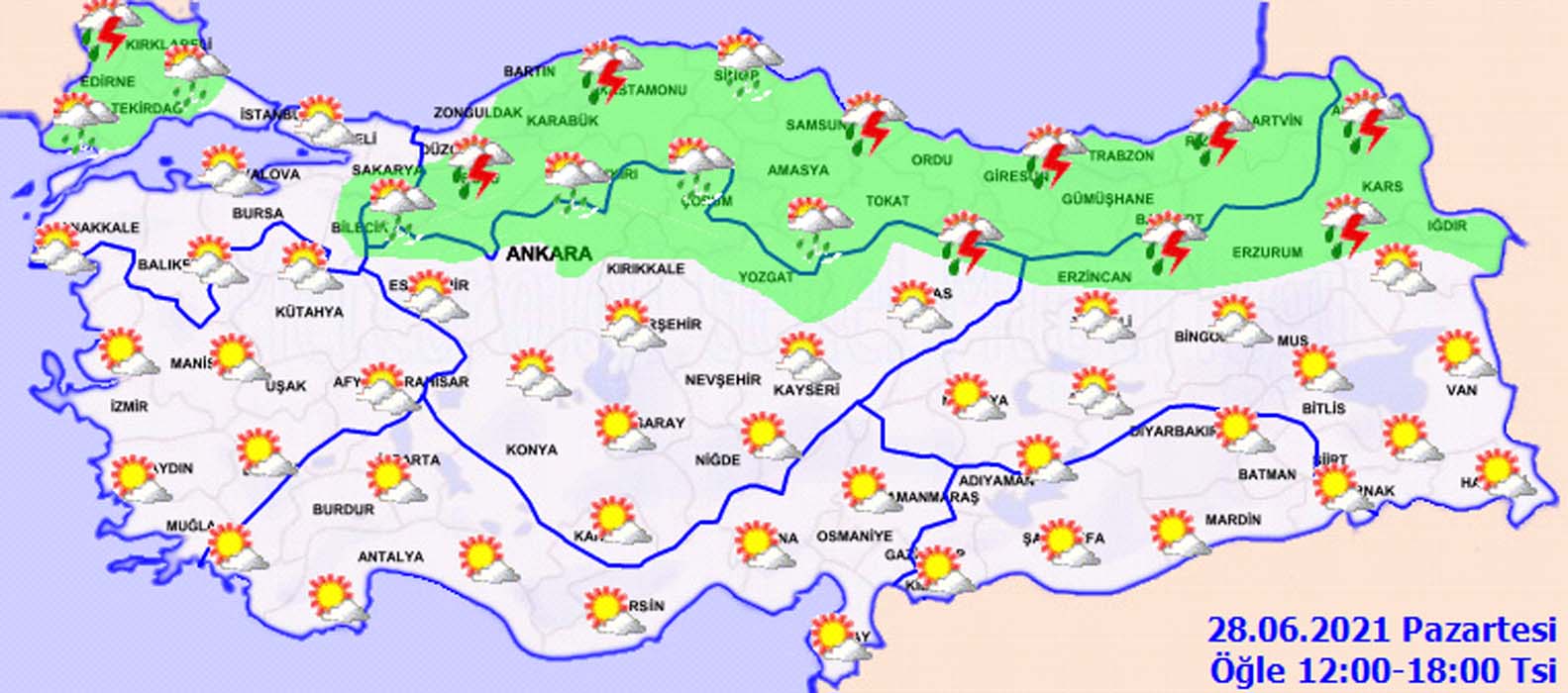 28 Haziran Pazartesi hava durumu | Bugün hava nasıl? Yağmur var mı? Meteorolojiden sağanak yağış uyarısı! O illerde yaşayanlar dikkat...