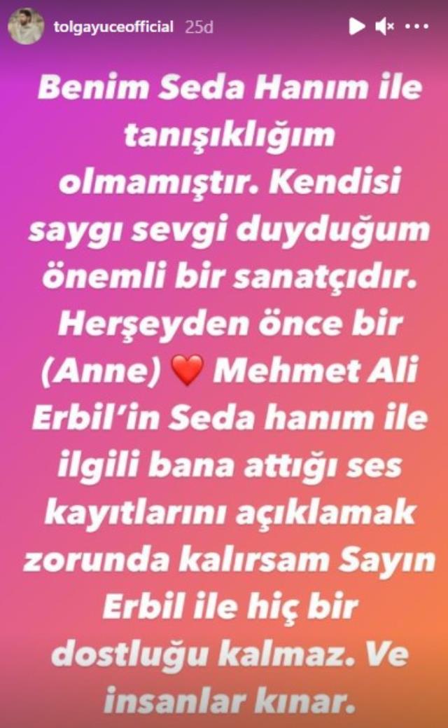 Mehmet Ali Erbil - Seda Sayan tartışmasına bir bomba daha atıldı! Ünlü şovmenin yakın dostu Tolga Yüce'nin açıklaması ortalığı alevlendirdi!