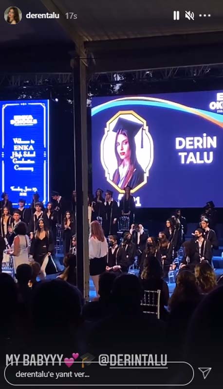 İddialı mezun! Defne Samyeli'nin kızı Derin Talu'nun mezuniyette giydiği derin yırtmaçlı eteği dikkat çekti!