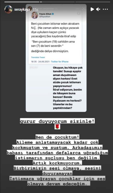Elmalı skandalının ardından itiraf etti! Seray Kaya cinsel istismara uğradığını açıkladı: Korkmuştum ve sustum