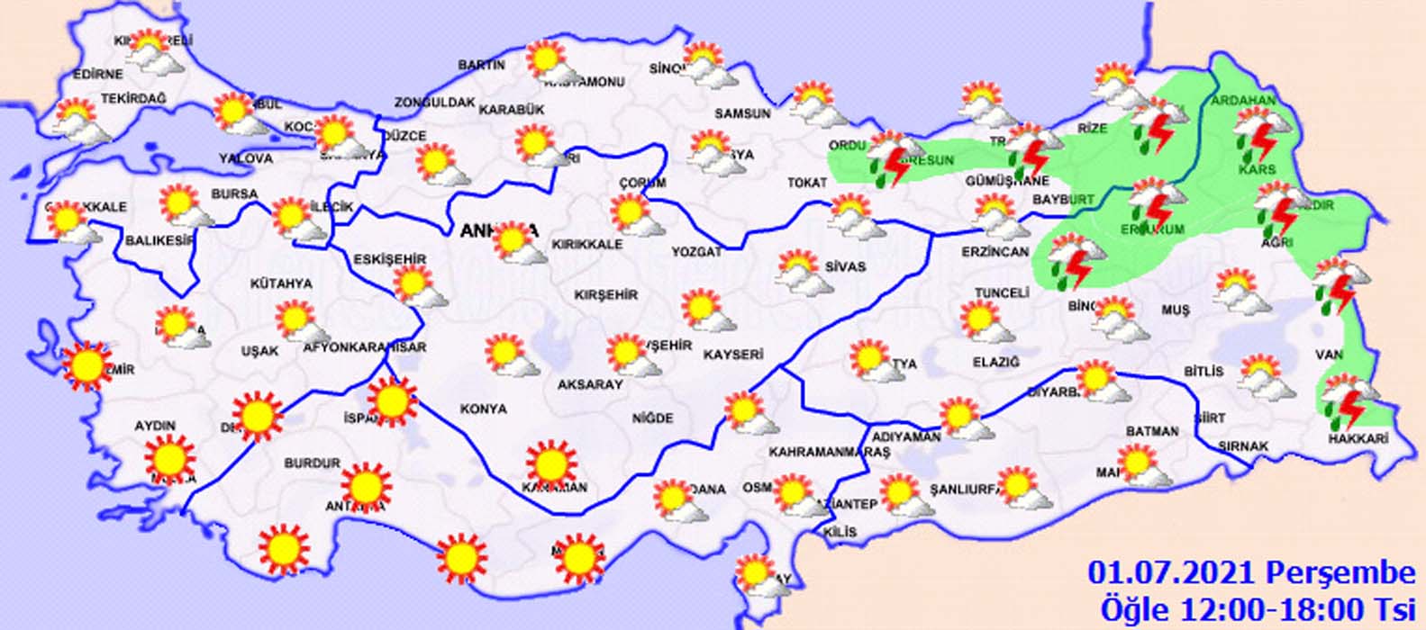 Meteoroloji'den kritik uyarı: Hava sıcaklıkları bunaltacak! O bölgeler dikkat.... (1 Temmuz Perşembe)