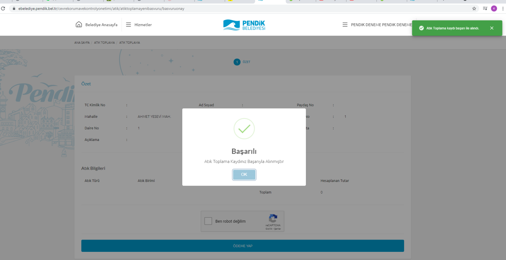 Ödemelerde büyük kolaylık! Moloz toplamaya online ödeme getirildi