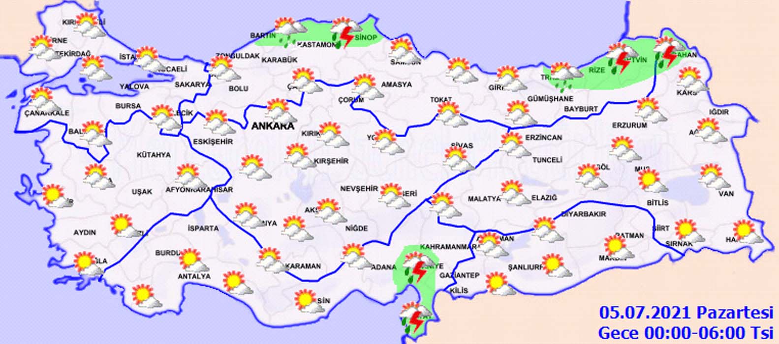 Meteoroloji'den kuvvetli yağış uyarısı! Hava sıcaklıkları 10 derece birden düşecek! İşte 4 Temmuz Pazar hava durumu...