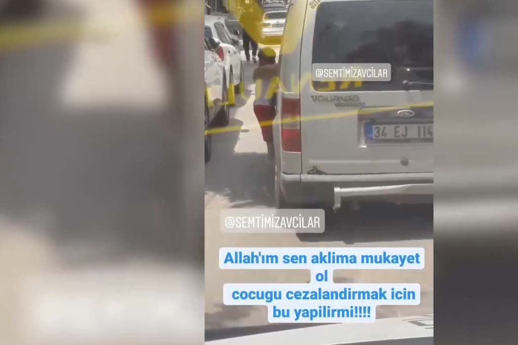 3 yaşındaki çocuğunu trafikten araçtan sarkıtan cani baba tutuklandı!