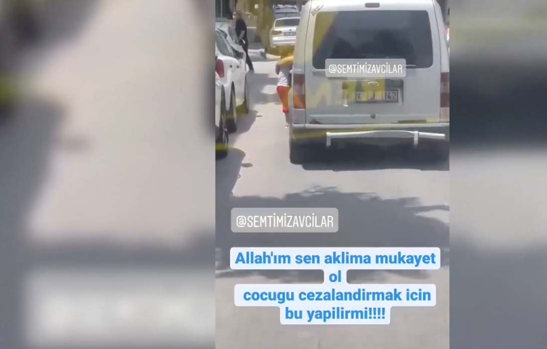 3 yaşındaki çocuğunu trafikten araçtan sarkıtan cani baba tutuklandı!