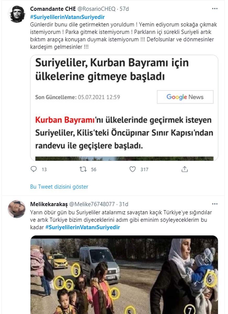 Suriyelilere Kurban Bayramı tepkisi! Sosyal medya paylaşımlarla yıkıldı! Suriyelilerin vatanı Suriye dir 