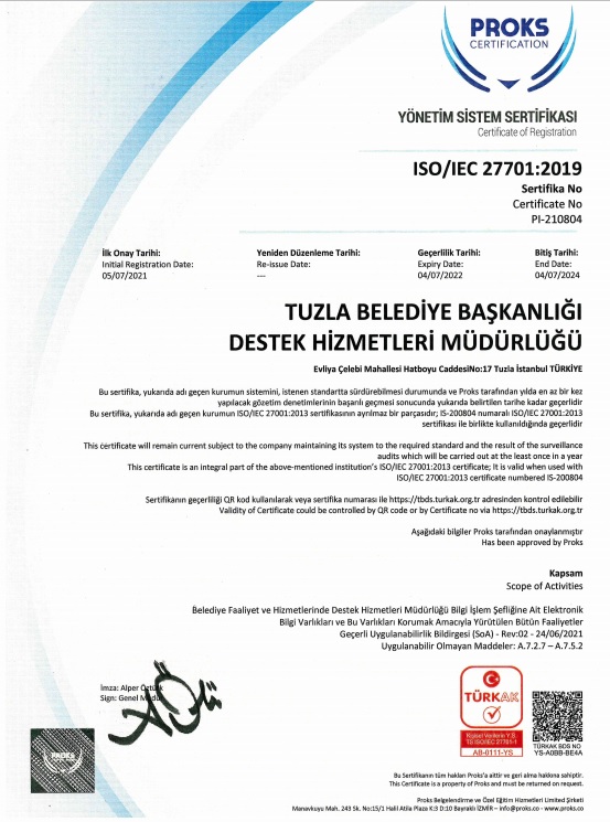 O belgeyi alan ilk belediye! Tuzlada hedef geleceğin akıllı şehrini kurmak