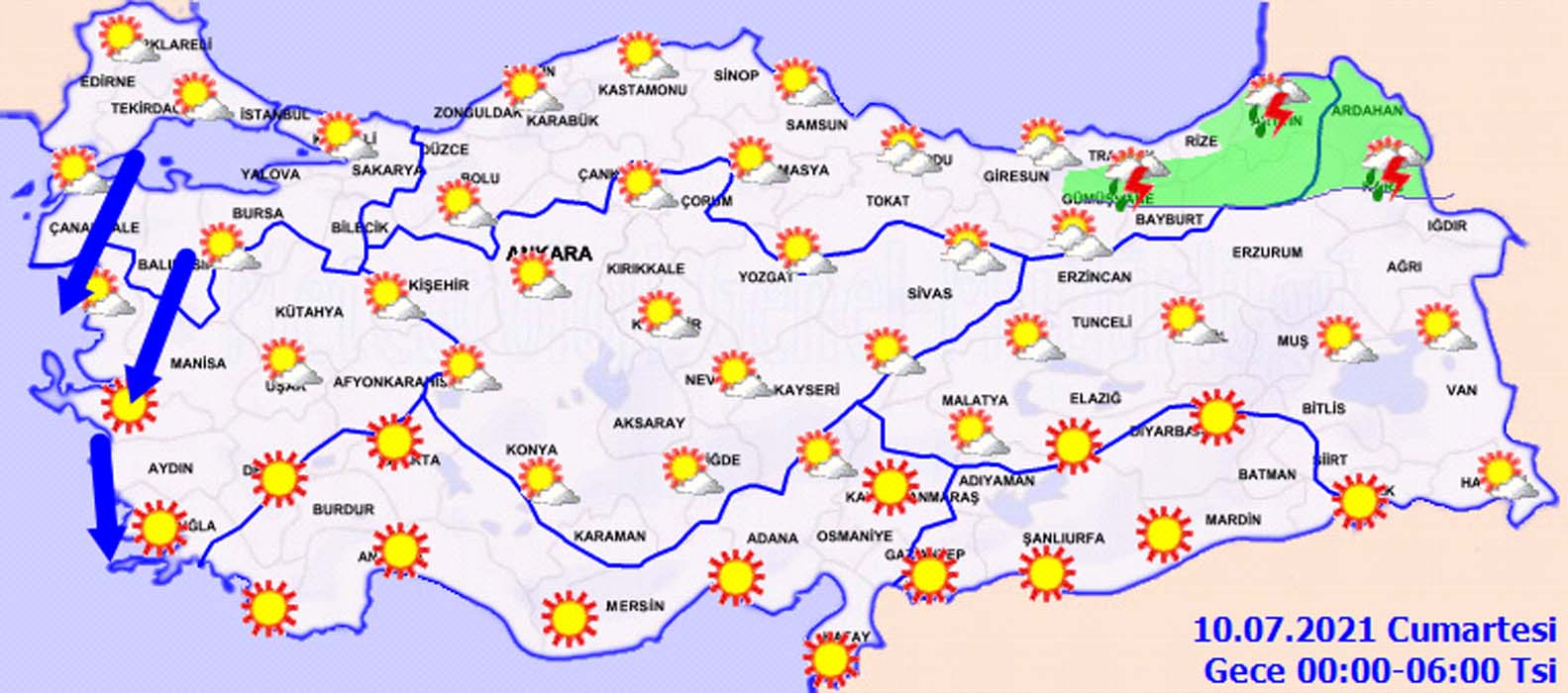 Son dakika: Meteoroloji o illeri saat vererek uyardı! Sağanak yağış ve kuvvetli rüzgar geliyor...