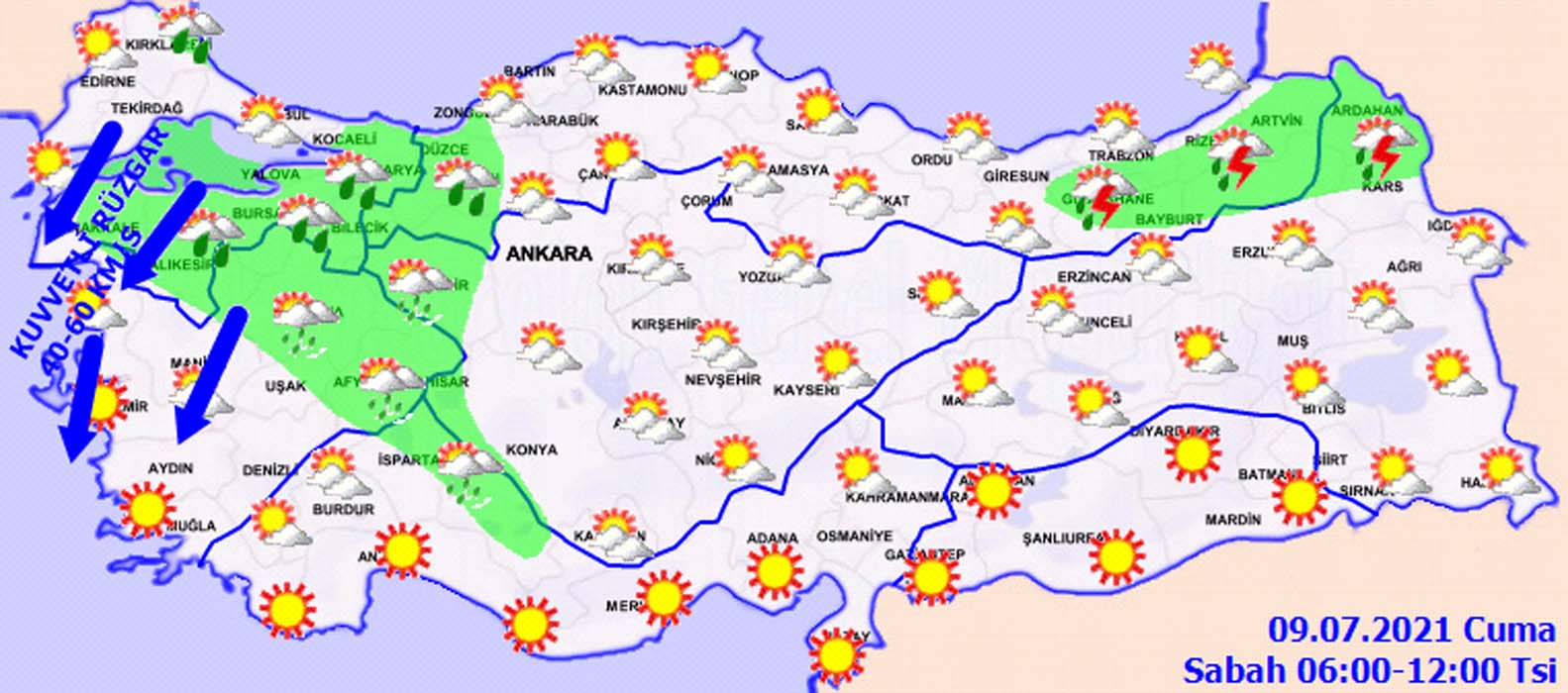 Son dakika: Meteoroloji o illeri saat vererek uyardı! Sağanak yağış ve kuvvetli rüzgar geliyor...