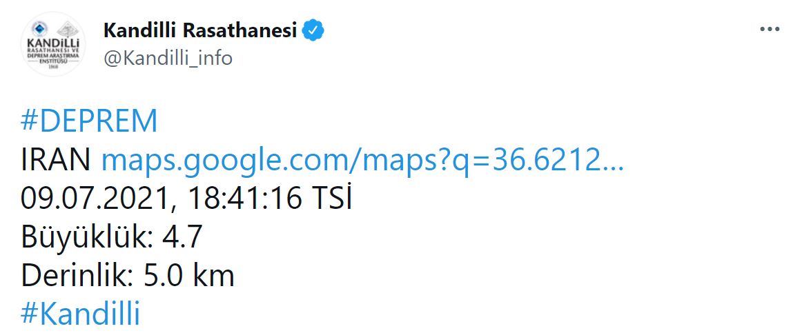 Son dakika | İran'da 4.7 şiddetinde deprem