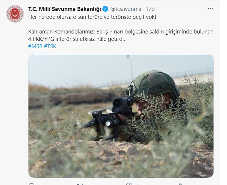 SON DAKİKA | MSB: Hain saldırı girişimi son anda engellendi: 4 PKKlı terörist etkisiz hale getirildi