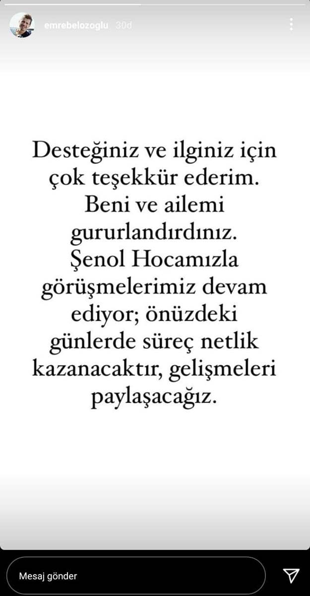 Son dakika | Emre Belözoğlu'ndan Milli Takım açıklaması: Görüşmelerimiz devam ediyor 