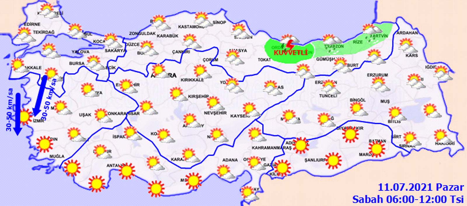 Meteoroloji'den 11 Temmuz Pazar hava durumu uyarısı: Bir çok il sağanak yağışa teslim olacak! Sel, su baskını ve yıldırıma dikkat....