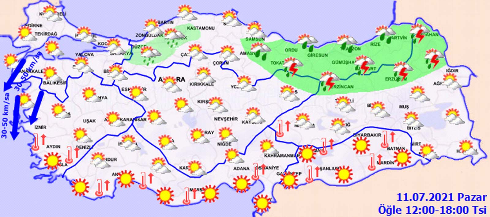 Meteoroloji'den 11 Temmuz Pazar hava durumu uyarısı: Bir çok il sağanak yağışa teslim olacak! Sel, su baskını ve yıldırıma dikkat....