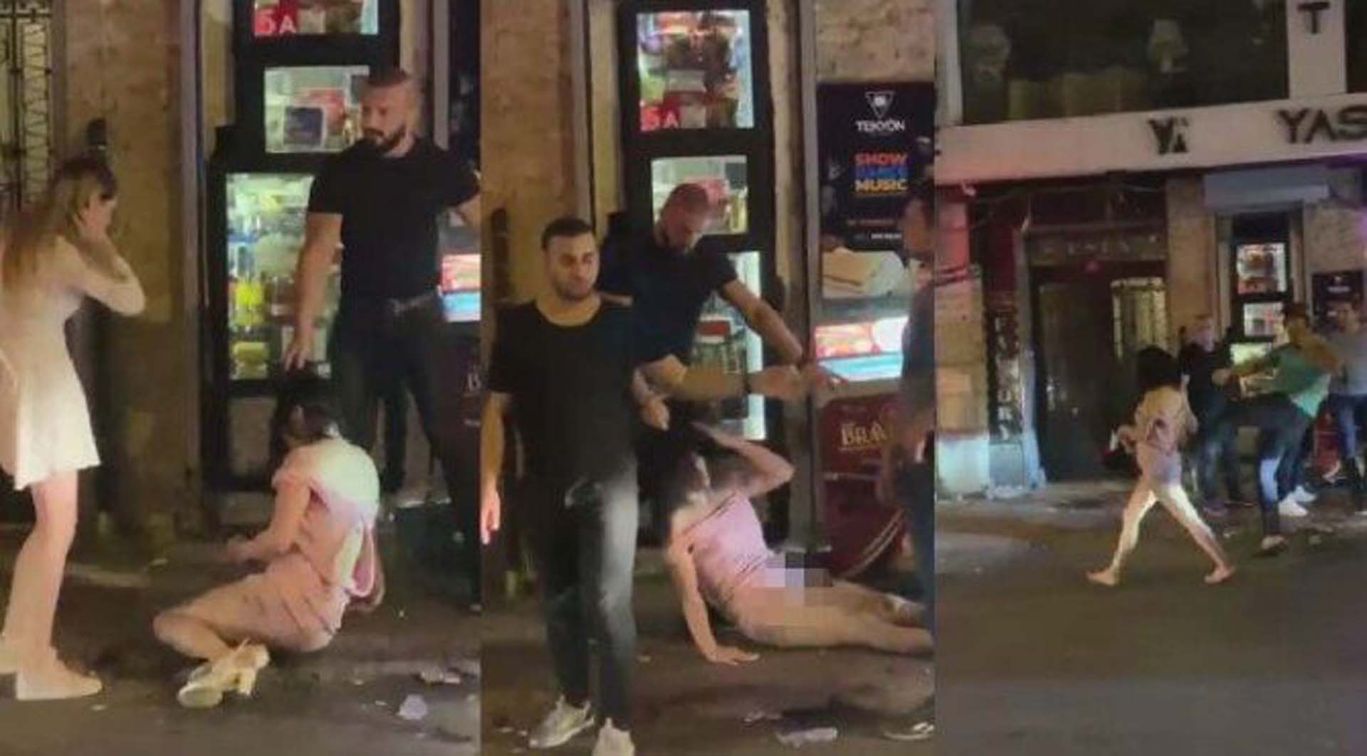 Sokak artasında dehşeti yaşattılar! Saçlarından tutup yerlerde sürükledi, tekme attı, küfürler savurdu 