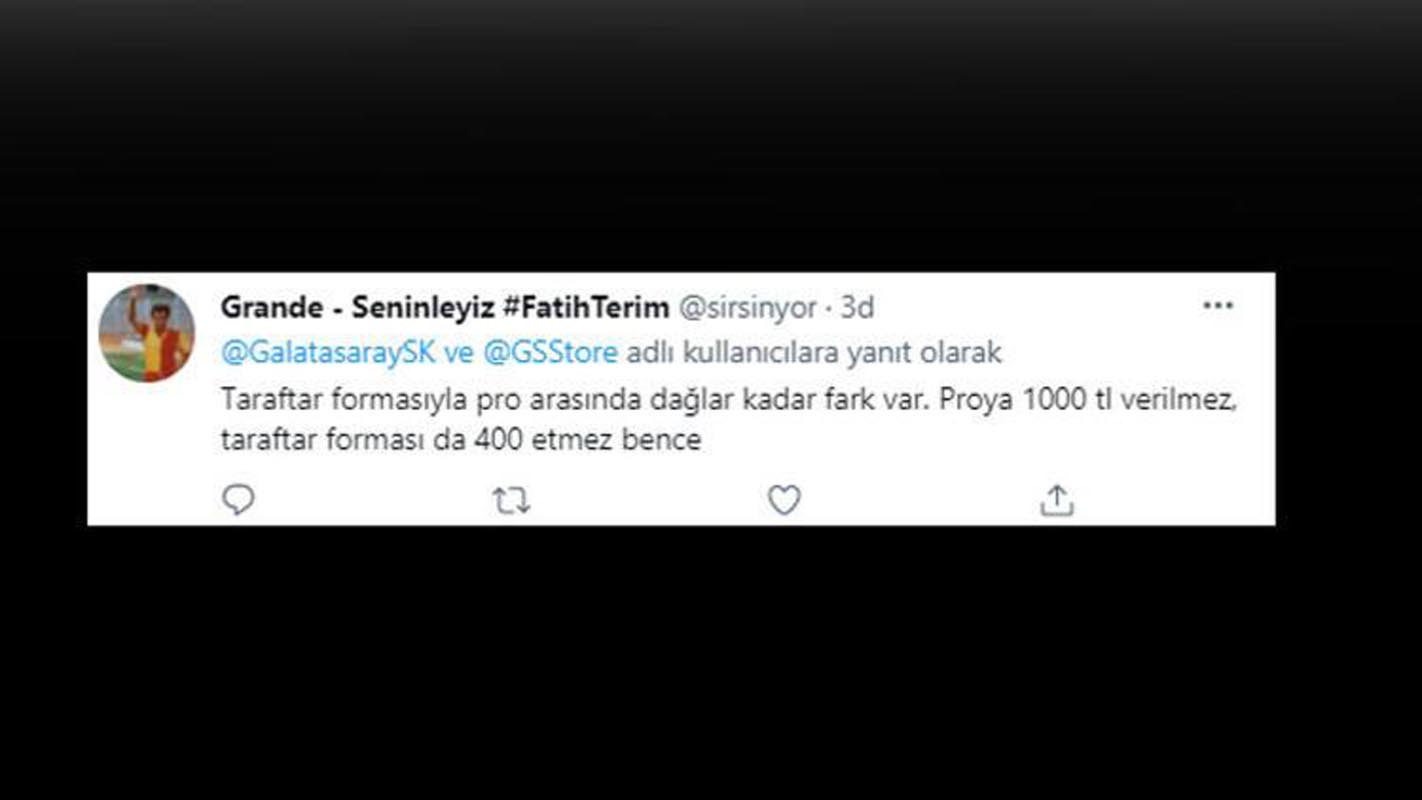Galatasaray taraftarından forma fiyatlarına eleştiri!