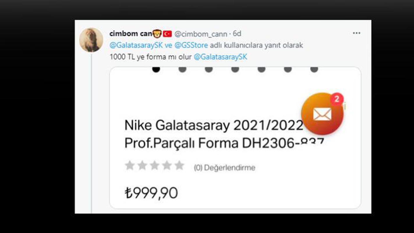 Galatasaray taraftarından forma fiyatlarına eleştiri!