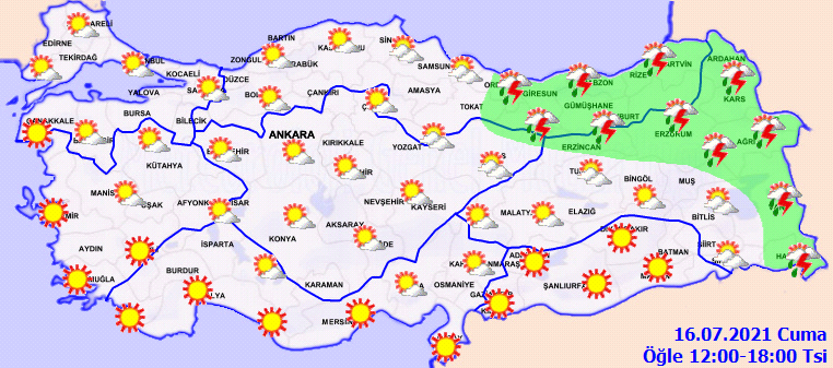Kavurucu sıcaklar sürüyor! Meteoroloji Genel Müdürlüğü duyurdu: Sıcaklıklar 2 - 4 derece artacak! İşte 16 Temmuz Cuma hava durumu