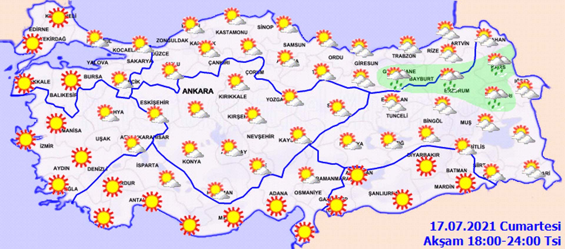 Dışarı çıkarken bir kez daha düşünün! Sıcak havalar o illeri kasıp kavuracak! Hava bugün nasıl olacak 17 Temmuz 2021 Cumartesi?