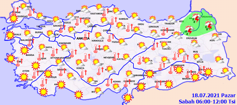 Türkiye adeta kavruluyor! Meteorolojiden kritik uyarı: Sıcaklıklar 2 ila 4 derece artacak! İl il hava durumu