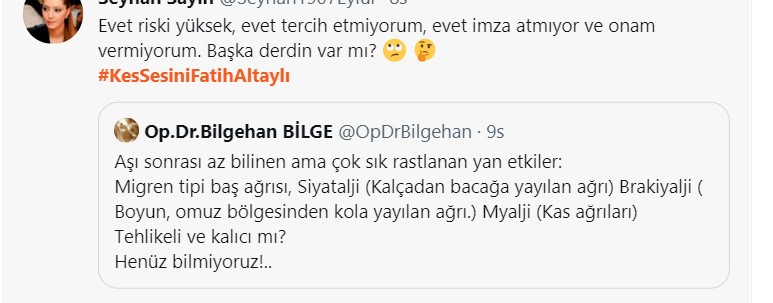 Aşı olmayanlara kısıtlama uygulansın dedi, tepkilerin hedefi oldu #KesSesiniFatihAltaylı