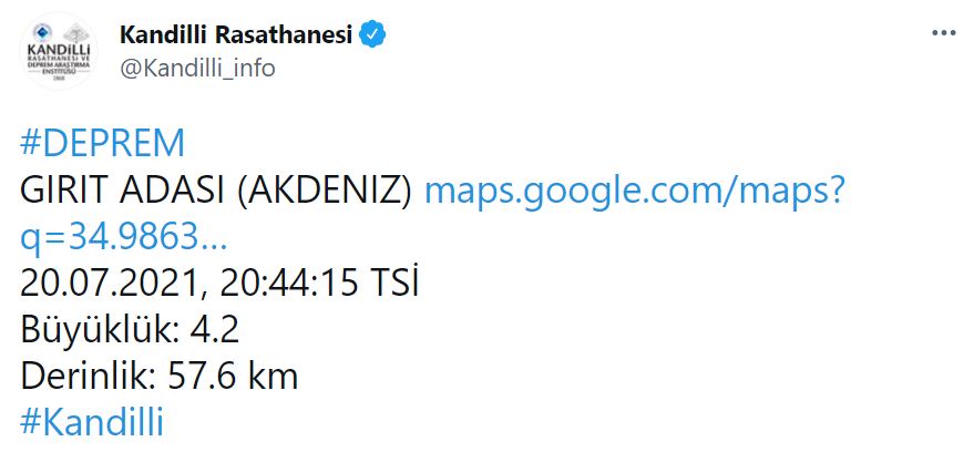 Son dakika | Yunanistan'da 3.9 büyüklüğünde deprem