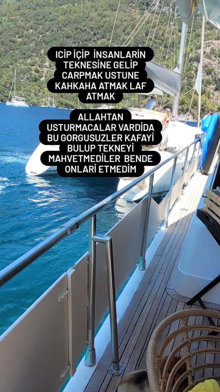 Seren Serengil, sosyetik isim Maria Maksymenko ile denizin ortasında tartıştı! Allah'ın köylüleri!