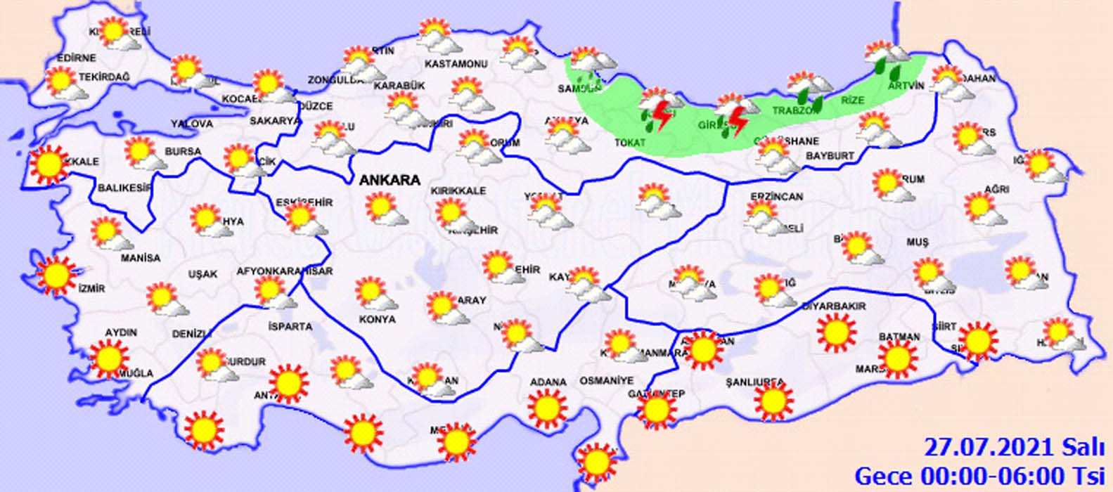Meteoroloji o illerde yağış için saat verdi: Gök gürültülü sağanak Marmara dahil bir çok bölgeyi etkisi altına alacak! Hava bugün nasıl olacak 26 Haziran 2021 Pazartesi?