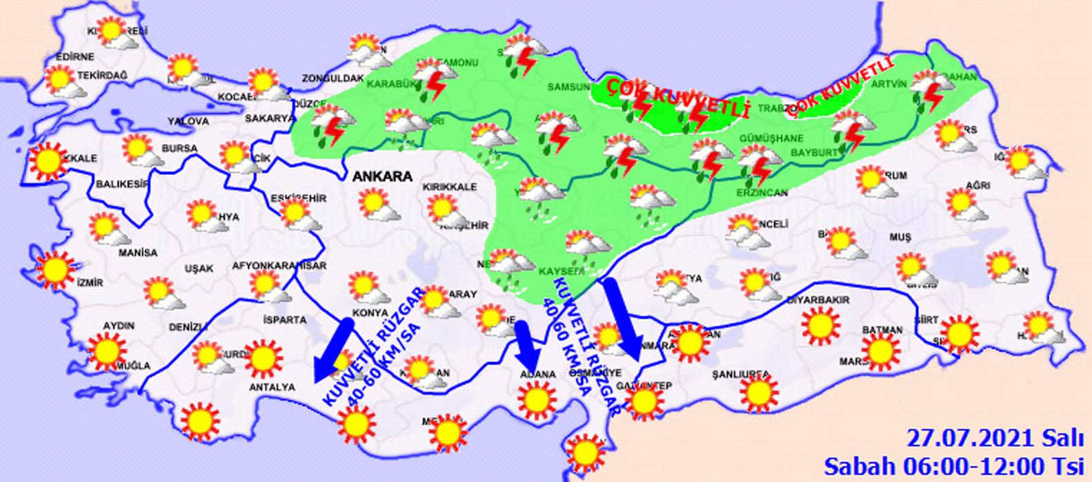 27 Temmuz Salı İstanbul, İzmir, Ankara hava durumu: Bugün hava nasıl olacak? Sağanak yağış ve kuvvetli rüzgar uyarısı