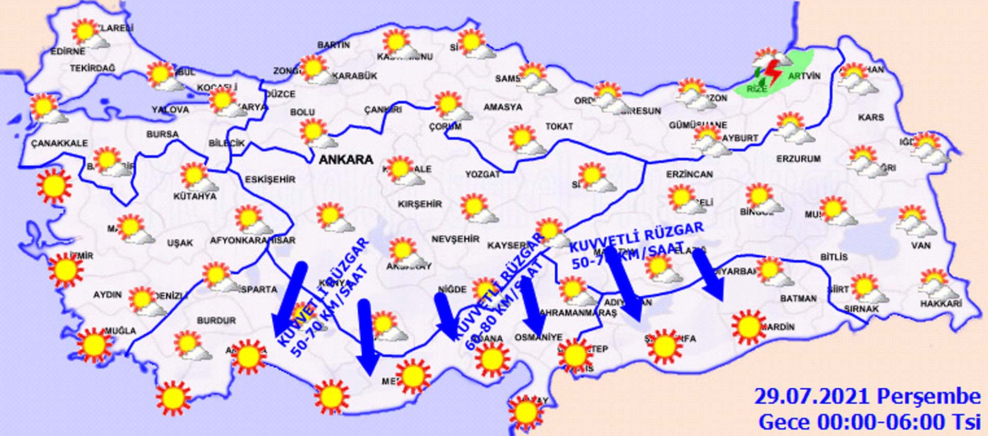 Meteoroloji'den o iller için sağanak yağış, kuvvetli rüzgar ve fırtına uyarısı! Hava bugün nasıl olacak 28 Temmuz 2021 Çarşamba 