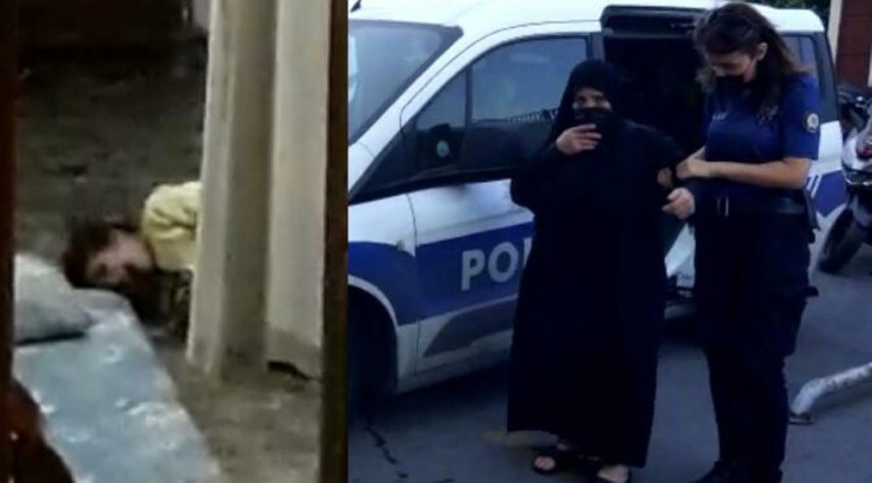 Kağıthane'de dehşet saçan görüntüler! 75 yaşındaki kadın engelli torununu dövdü