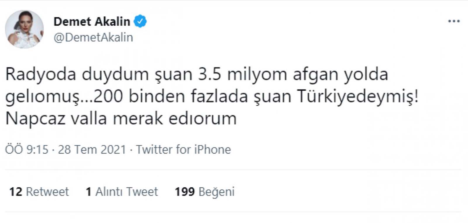 Demet Akalın paniğe kapıldı! Türkiye'ye sığınan göçmenlere isyan etti: Afganlar geliyormuş, ne yapacağız