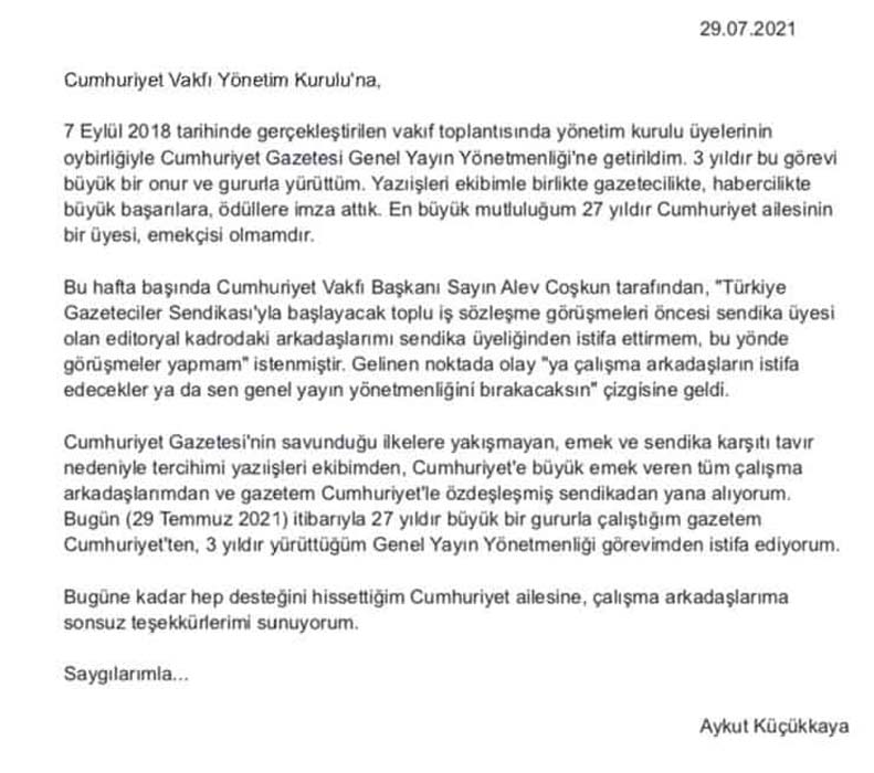 Cumhuriyet Gazetesi Genel Yayın Yönetmeni Aykut Küçükkaya kimdir? Aykut Küçükkaya nereli, kaç yaşında?