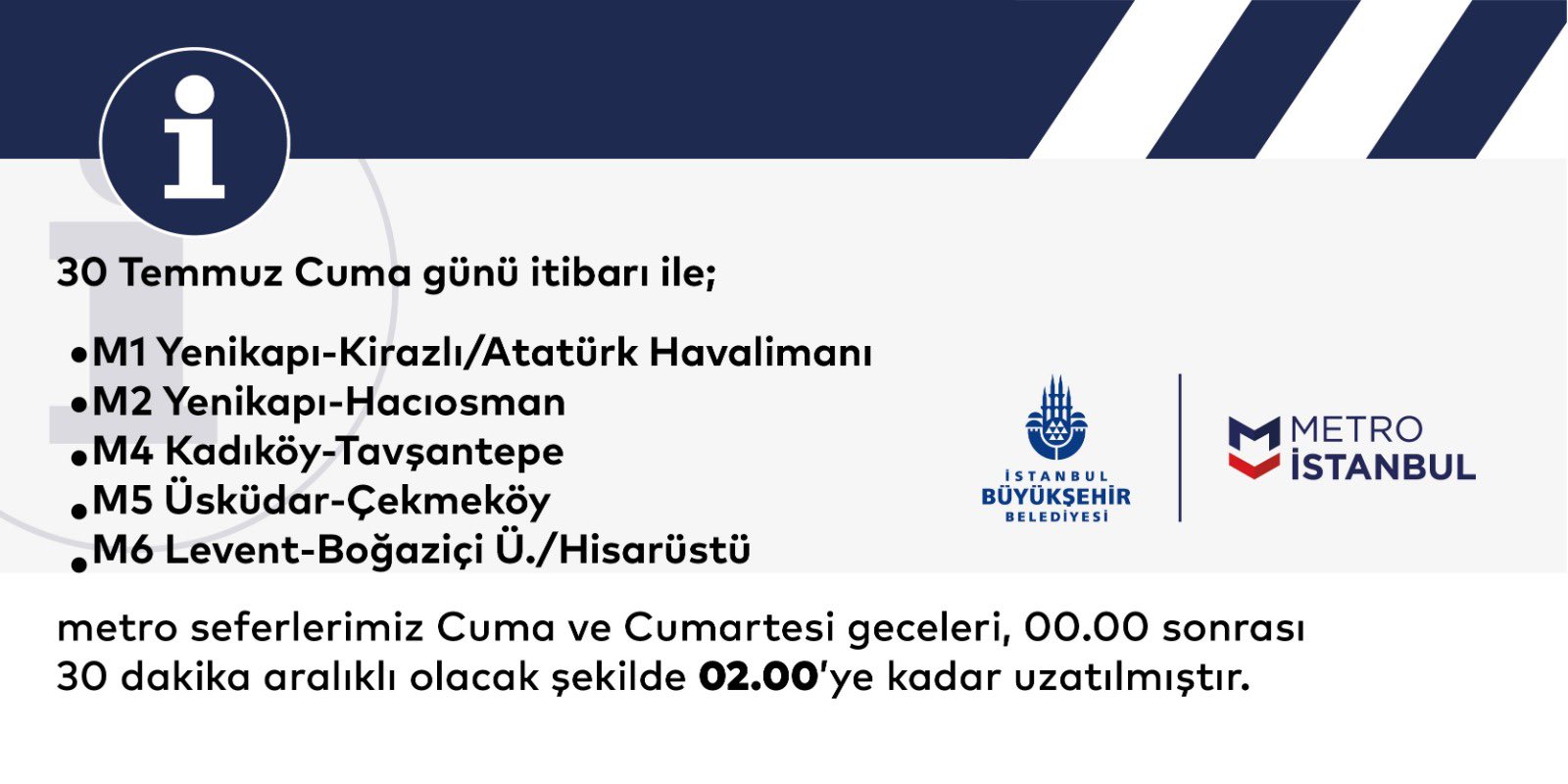 İstanbullular dikkat! İBB Sözcüsü Murat Ongun paylaştı: Bu metro seferlerinin saatleri uzatıldı