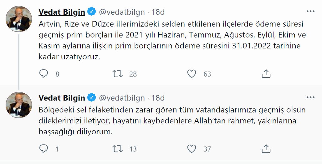 Selzedelere borç ertelemesi! Bakan Bilgin duyurdu: Prim ödemeleri ertelendi