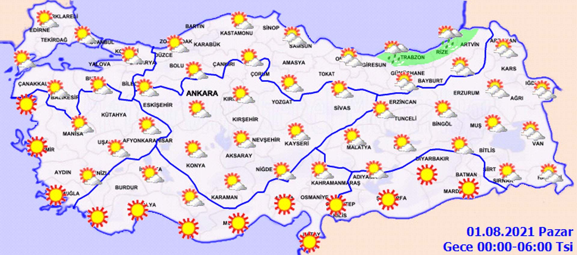 Meteoroloji uyardı: Üç bölgede sıcaklıklar kavuracak, 10 ilde sağanak yağış var! Hava bugün nasıl olacak 31 Temmuz 2021 Cumartesi?