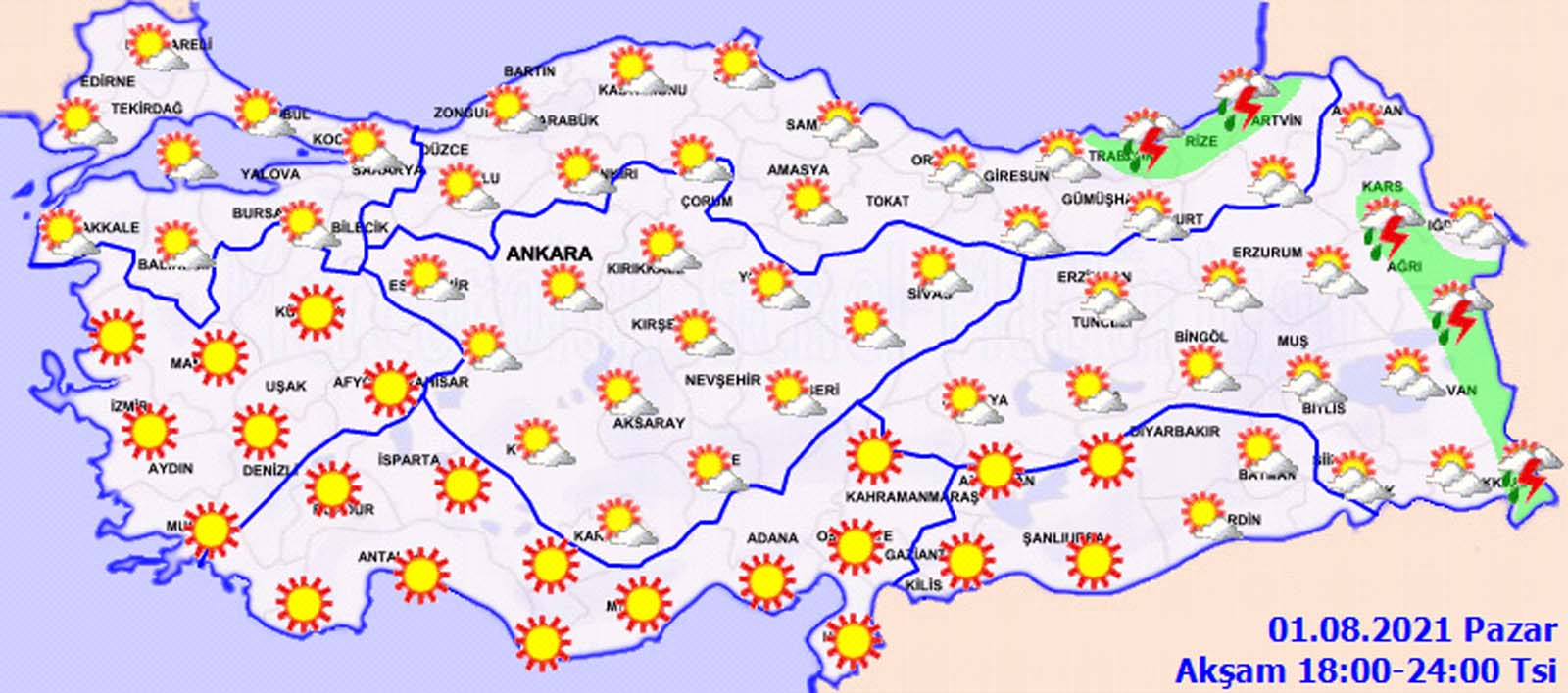 Meteoroloji korkuttu: Hava sıcaklıkları mevsim normallerinin 4 ila 8 derece üzerinde olacak! 1 Ağustos Pazar hava durumu...