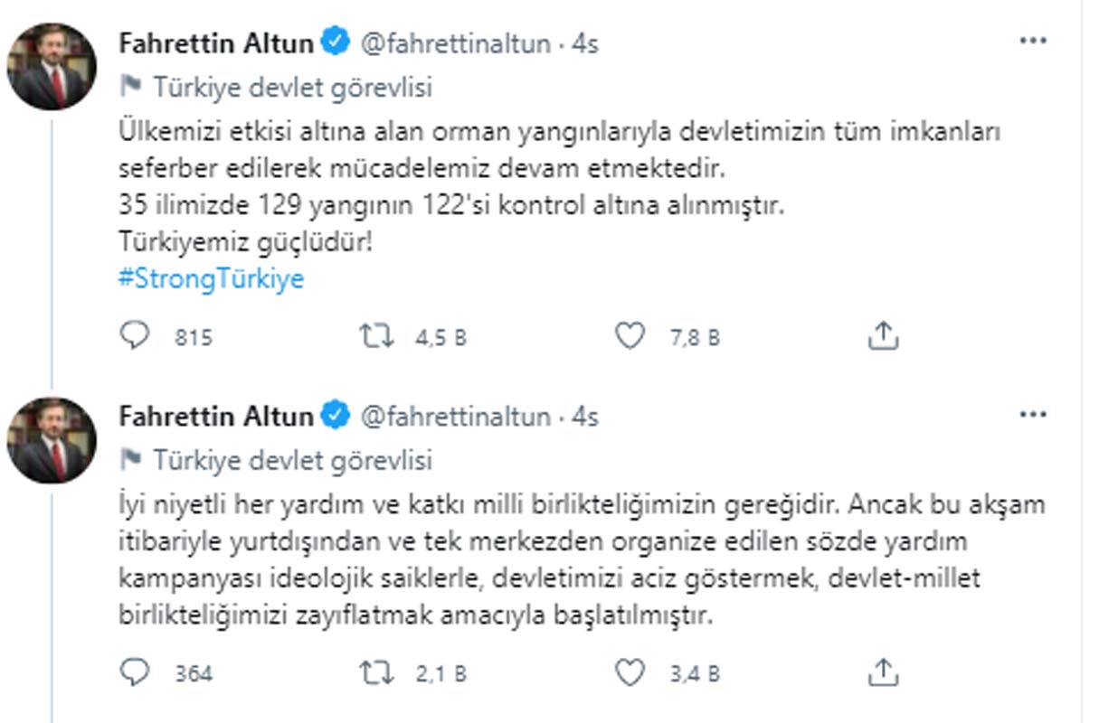 Cumhurbaşkanlığı İletişim Başkanı Fahrettin Altun'dan dikkat çeken açıklama: Tuzağa düşmeyelim