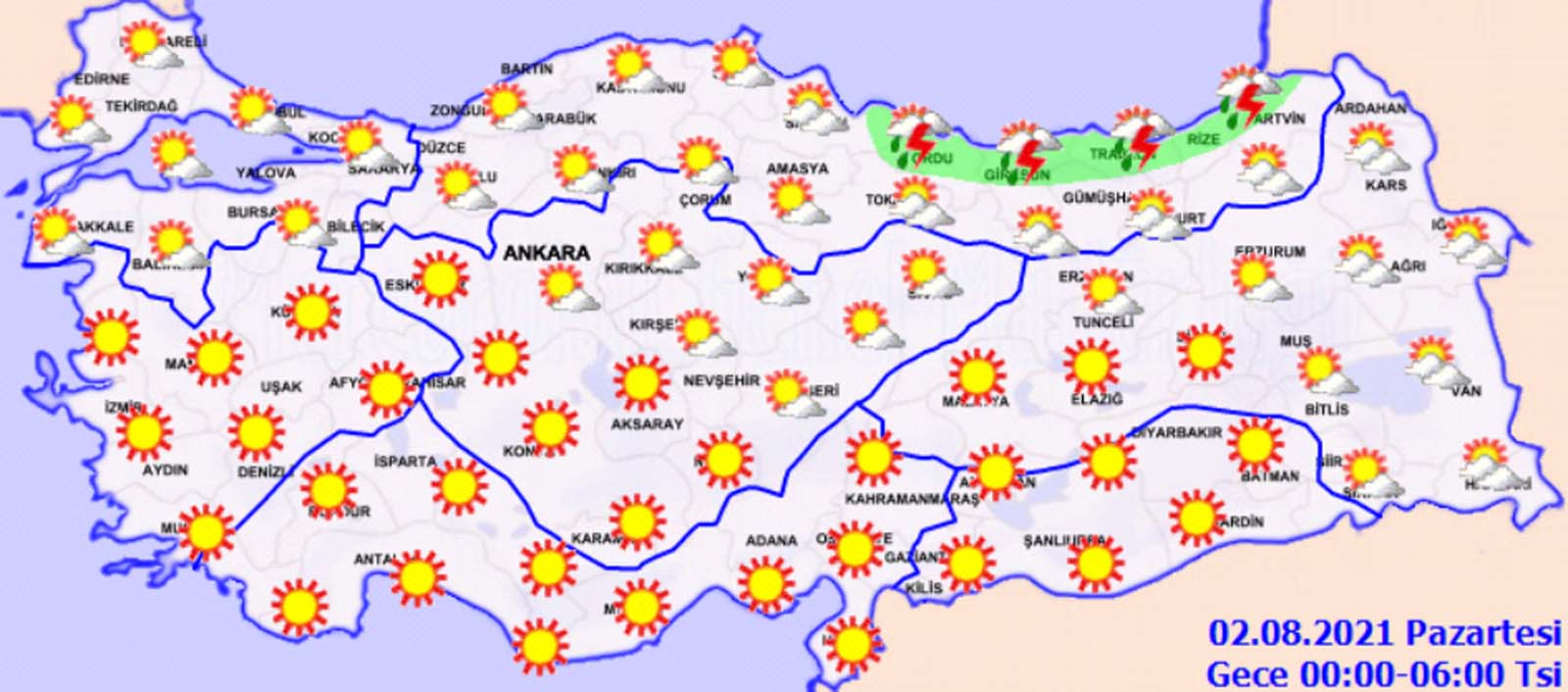 Meteoroloji Genel Müdürlüğü, su baskınlarına karşı uyardı! İşte 2 Ağustos Pazartesi hava durumu...