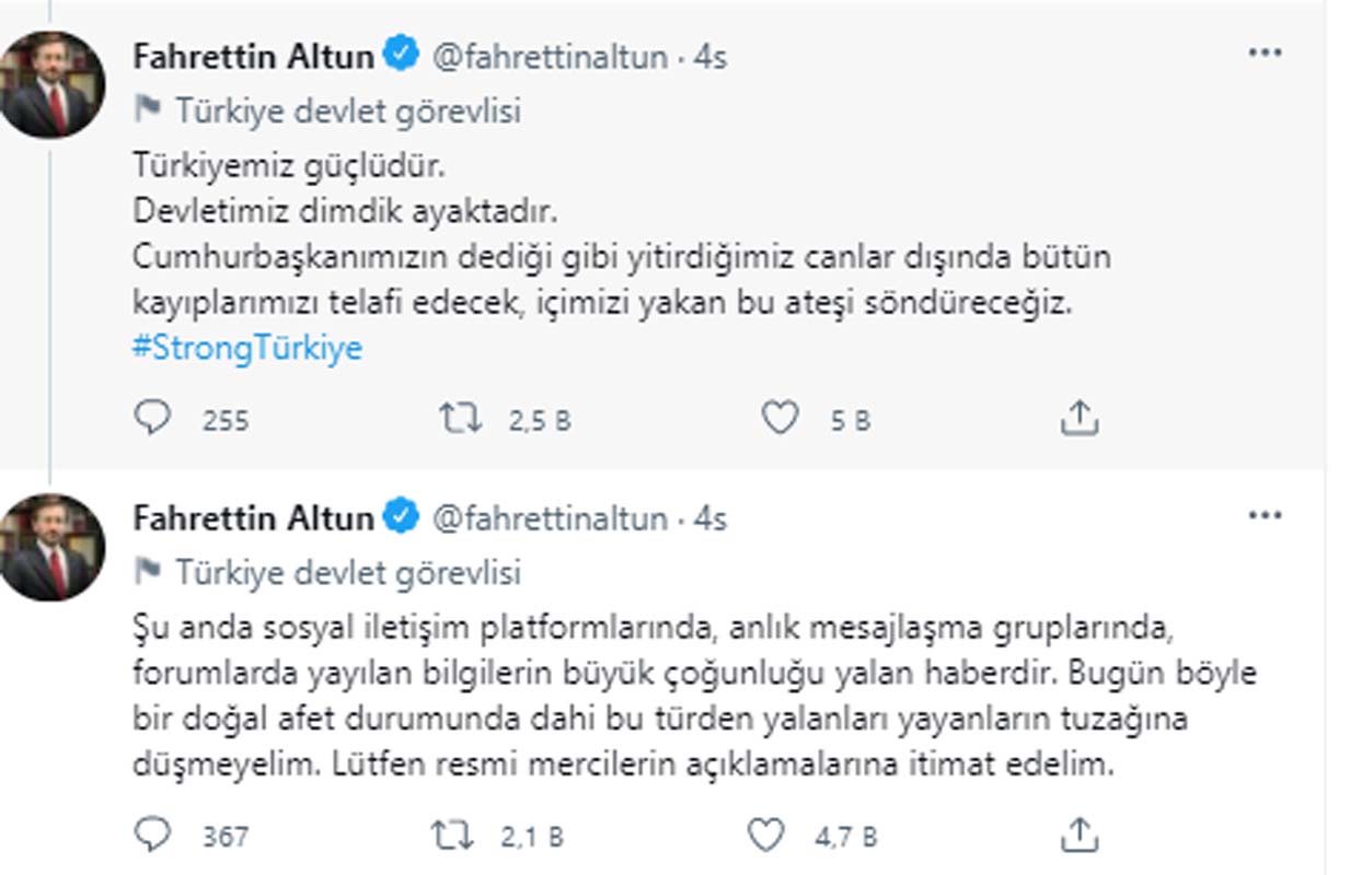 Cumhurbaşkanlığı İletişim Başkanı Fahrettin Altun'dan dikkat çeken açıklama: Tuzağa düşmeyelim