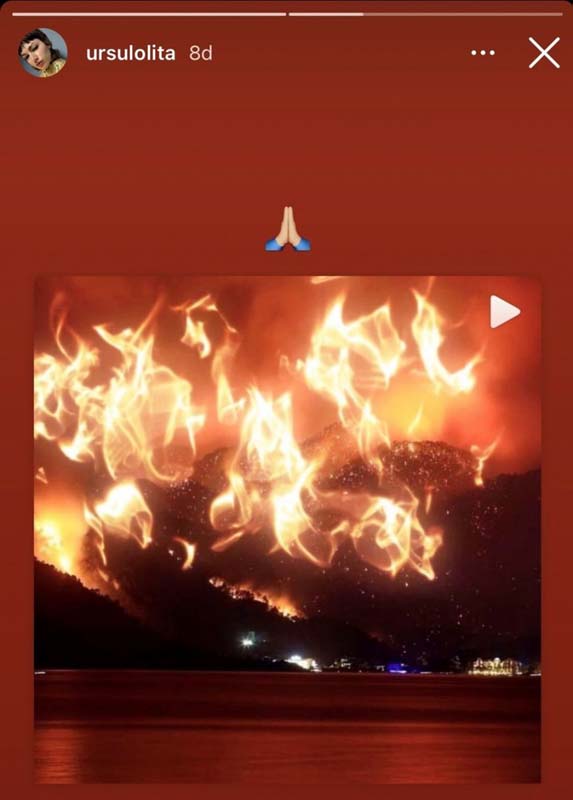 La Casa de Papel'in Tokyo'su Türkiye'deki yangınlara sessiz kalmadı! Ursula Corbero destek paylaşımı yaptı